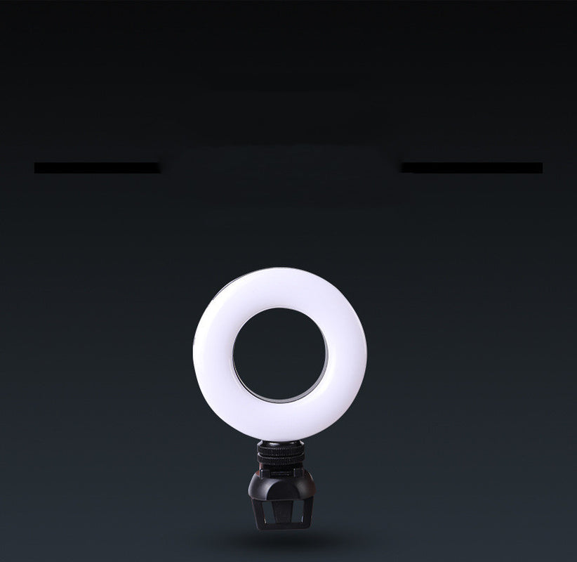 Video Conference 4 Inch Fill Light Computer Live Photography Light LED Selfie Light USB Powered round Camera Lamp Dimmable LED Ring Light with Phone Holder