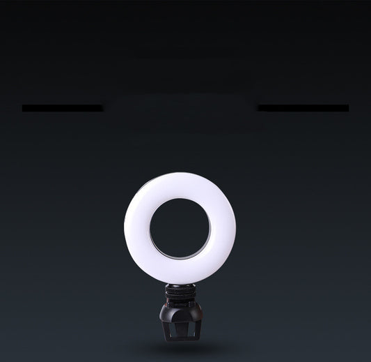Video Conference 4 Inch Fill Light Computer Live Photography Light LED Selfie Light USB Powered round Camera Lamp Dimmable LED Ring Light with Phone Holder