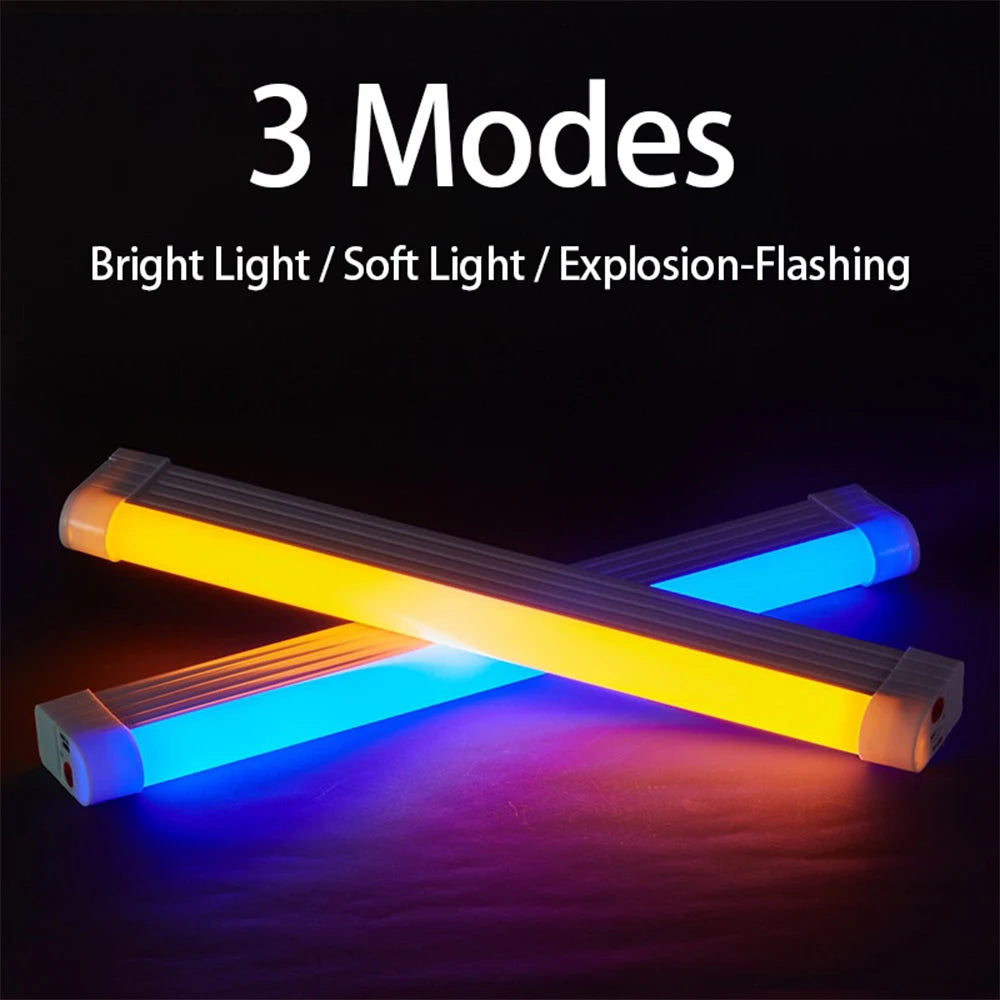 RGB LED Photography Lighting Portable Wand Handheld LED Video Light USB Rechargeable with Remote Control Adjustable Color