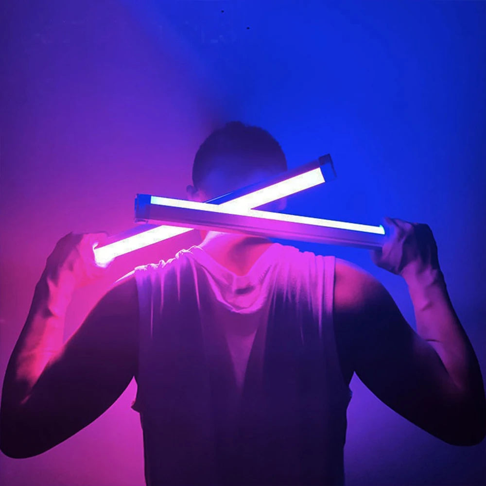 RGB LED Photography Lighting Portable Wand Handheld LED Video Light USB Rechargeable with Remote Control Adjustable Color